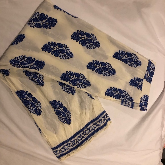 SheIn Curve leaf print, tie top with flowy pants, 3X - Picture 2 of 12